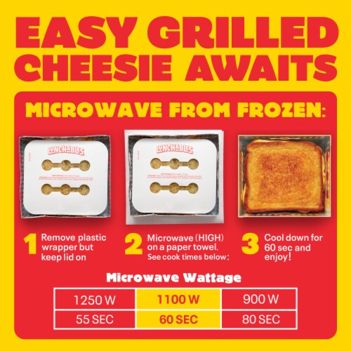 Lunchables Crispy Grilled Cheesies, Pepperoni Pizza Sandwiches, 2 Pack, Box Perspective: top