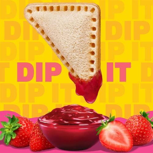 Lunchables PB&J Peanut Butter Sandwich & Strawberry Flavored Dip Perspective: top