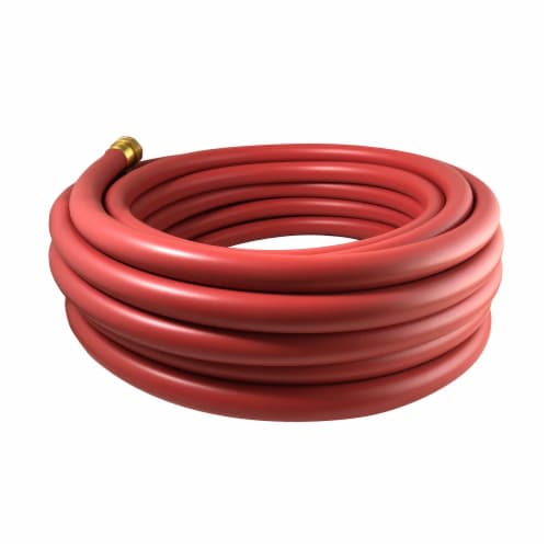 Flexon Flextreme 5/8 x 50ft Red Performance Rubber Garden Hose Perspective: top