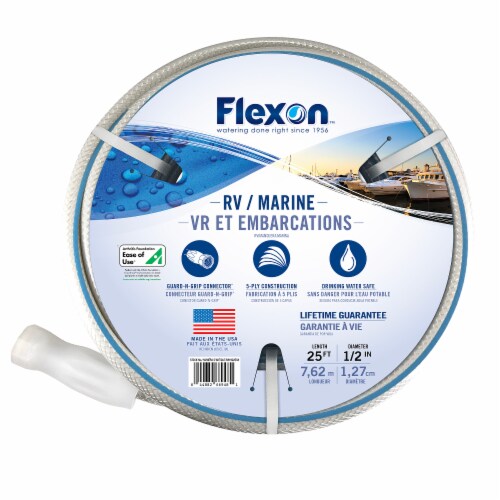 Flexon 1/2 x 25ft RV & Marine Garden Hose Perspective: top
