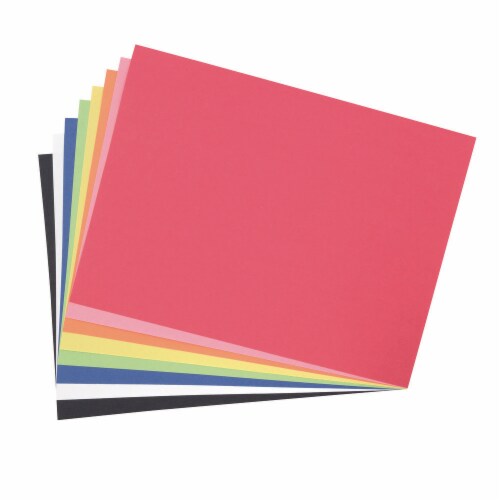 Pacon Light-Weight Construction Paper, 96 Sheets, 9 x 12 , Assorted Colors Perspective: top
