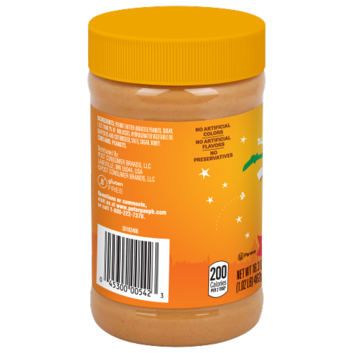 Peter Pan Creamy Honey Roast Peanut Spread Perspective: top