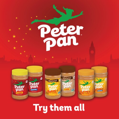 Peter Pan Creamy Honey Roast Peanut Butter Spread Made with Roasted Peanuts Perspective: top