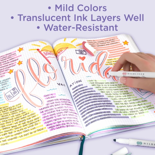 Zebra Pen Mildliner Double-Ended Creative Highlighter Set - Assorted Colors 5-Pack Perspective: top