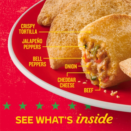 Old El Paso Taco Bites Beef and Cheese Perspective: top