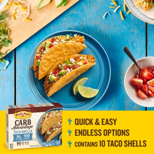 Old El Paso Carb Advantage Gluten Free Crunchy Taco Shells Perspective: top
