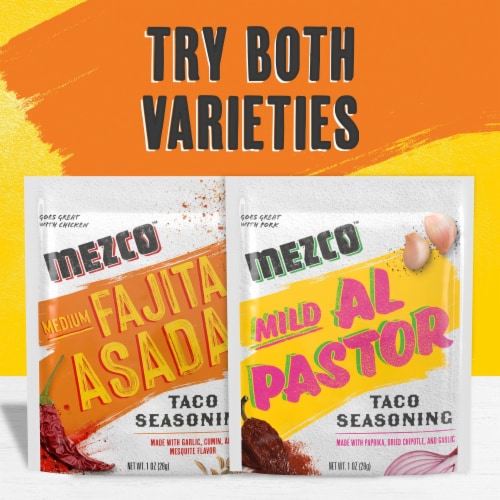 Mezco Medium Fajita Asada Taco Seasoning Perspective: top