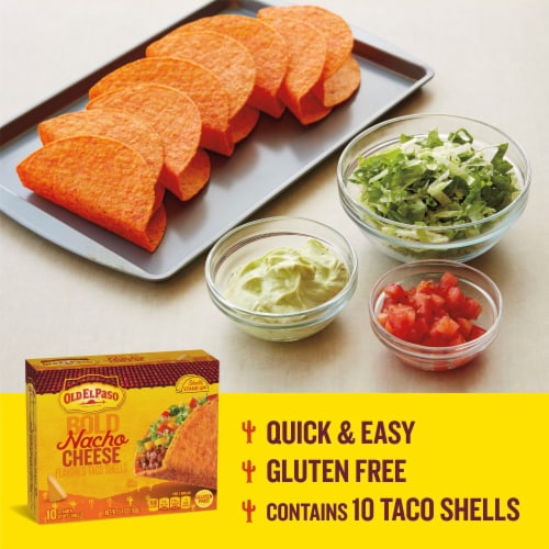 Old El Paso™ Stand 'N Stuff™ Bold Nacho Cheese Flavored Taco Shells Perspective: top