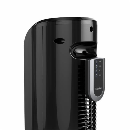 Lasko 32 Inch Slim Portable 3 Speed Oscillating Remote Control Tower Fan Perspective: top