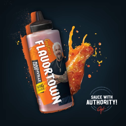 Flavortown Nashville Hot Wing Sauce 15.2 oz Perspective: top