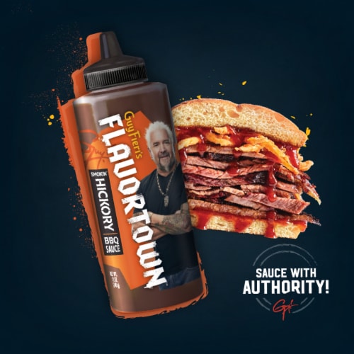 Flavortown Smokin' Hickory BBQ Sauce 15.5 oz Perspective: top