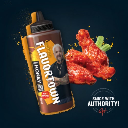 Flavortown Money Honey BBQ Sauce 14.5 oz Perspective: top