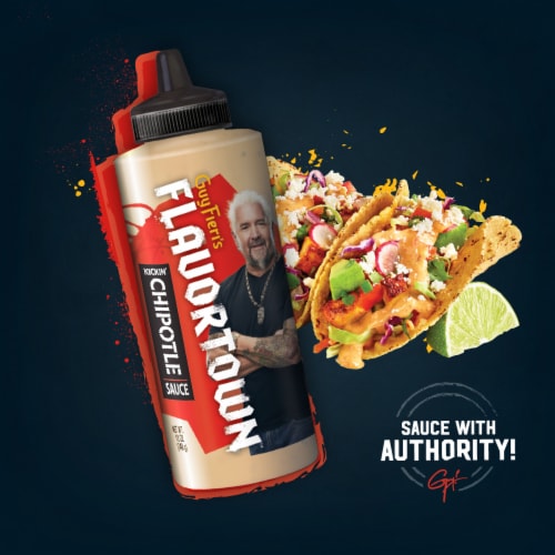Flavortown Kickin' Chipotle Sauce 12 oz Perspective: top