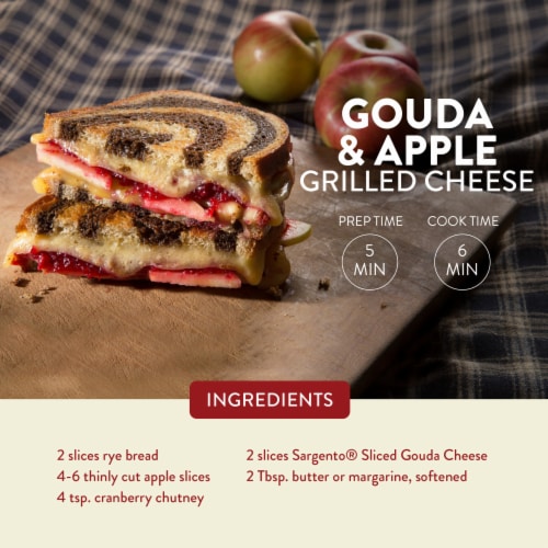 Sargento® Natural Gouda Cheese Slices Perspective: top
