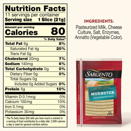 Sargento® Muenster Sliced Cheese Perspective: top