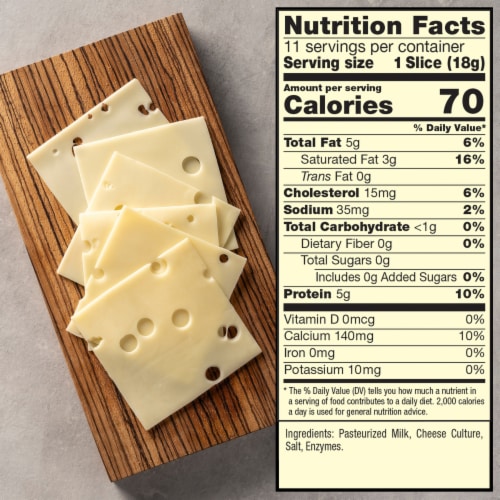 Sargento® Natural Swiss Cheese Slices Perspective: top