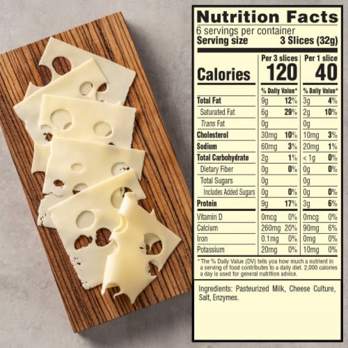 Sargento Ultra Thin Swiss Cheese Slices Perspective: top