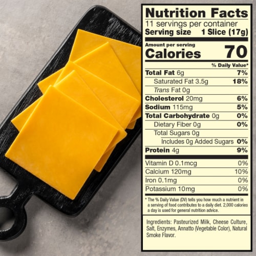 Sargento® Smokehouse Cheddar™ Sliced Cheese Perspective: top