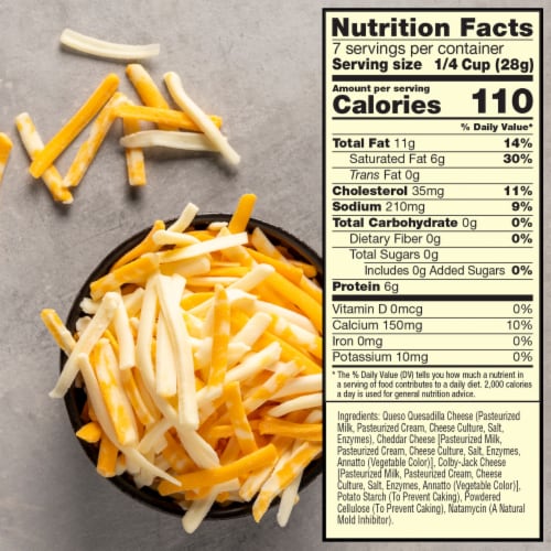 Sargento® Creamery Shredded Natural 3 Cheese Mexican Blend Cheese Perspective: top