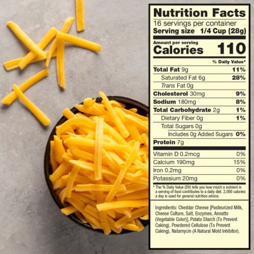 Sargento® Mild Cheddar Fine Cut Shredded Cheese Perspective: top