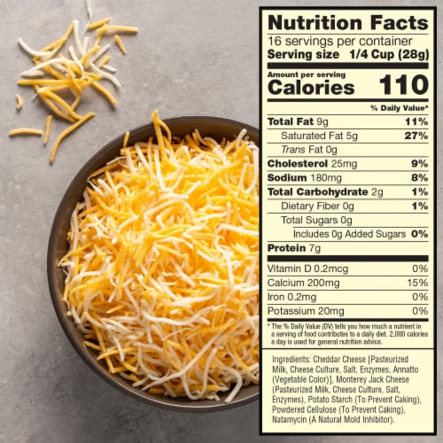Sargento® Cheddar Jack Shredded Cheese Fine Cut Perspective: top