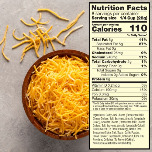 Sargento® Off the Block Shredded Nacho & Taco Cheese Perspective: top