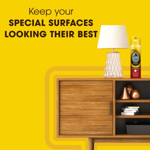 Pledge Moisturizing Wood Oil Furniture Reviving Spray Amber & Argan Scent Perspective: top