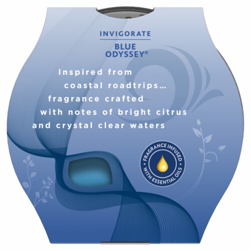 Glade Invigorate Blue Odyssey 3 Wick Scented Candle Perspective: top