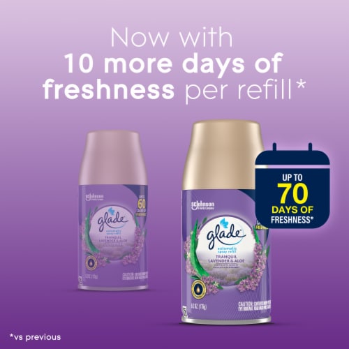 Glade® Automatic Spray Refill Air Freshener Tranquil Lavender & Aloe Perspective: top
