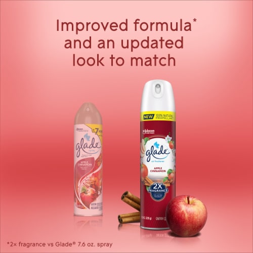 Glade® Aerosol Spray Air Freshener Apple Cinnamon Scent Infused with Essential Oils Perspective: top