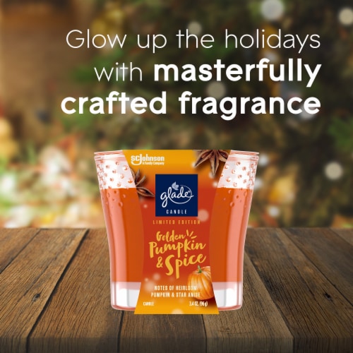 Glade® Limited Edition Golden Pumpkin & Spice Jar Candle Perspective: top
