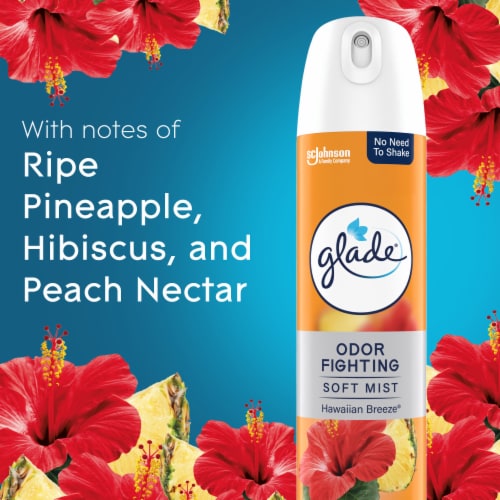 Glade Odor Fighting Soft Mist Air Freshener Room Spray, Hawaiian Breeze Perspective: top