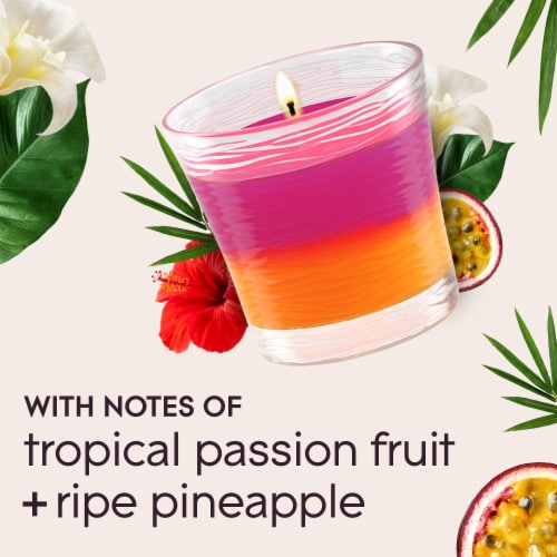 Glade 2in1 Single Wick Candles, Hawaiian Breeze + Vanilla Passionfruit, 8.16 oz, 2 Count Perspective: top