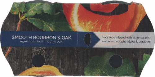 Glade® 2 in 1 Smooth Burbon & Oak Candles Perspective: top
