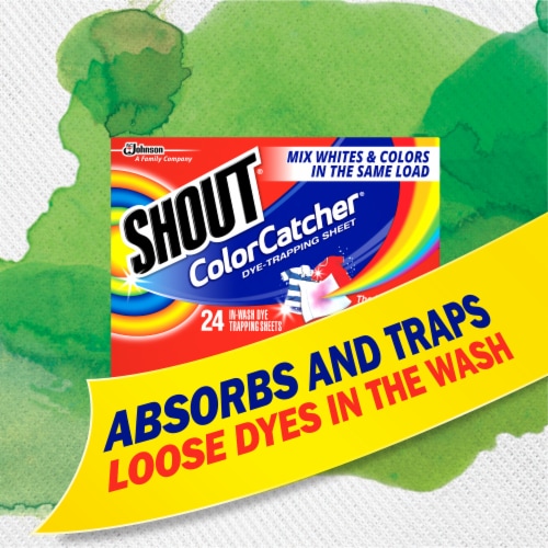 Shout Color Catcher, Dye-Trapping Sheets, 24 Sheets Perspective: top