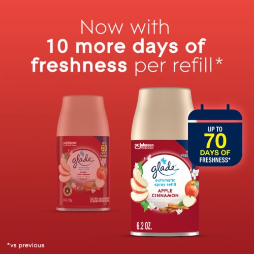 Glade Automatic Spray Refill, Air Freshener, Apple Cinnamon, 6.2 oz Perspective: top
