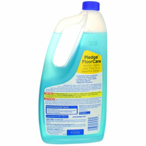 Pledge Multi-Surface Floor Cleaner Concentrated Liquid, Shines Hardwood,  Rainshower, 1 Gallon 128 Fl Oz (Pack of 1)