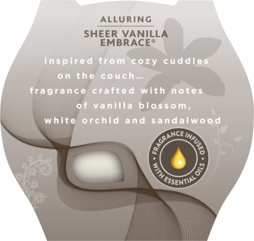 Glade® Candle Jar Air Freshener Sheer Vanilla Embrace Fragrance Infused with Essential Oils Perspective: top