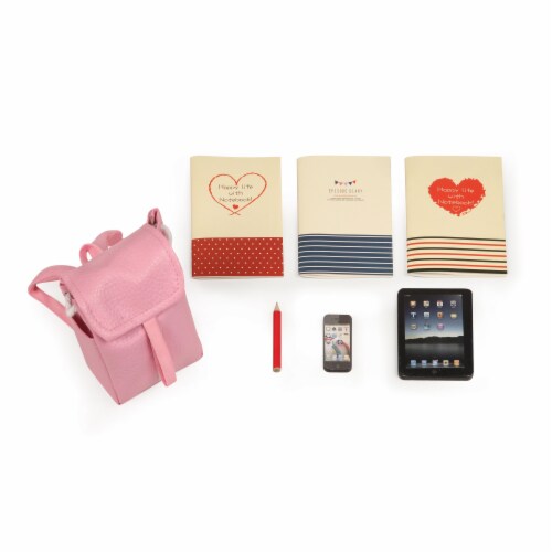 Back-to-School Doll Desk and Chair with Accessories Perspective: top