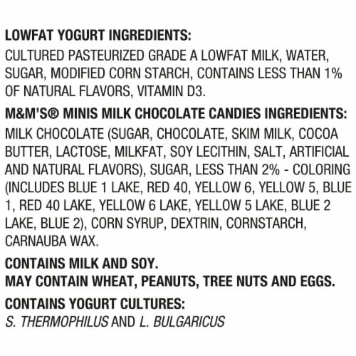 YoCrunch Low Fat Vanilla with M&Ms Yogurt Cup Perspective: top