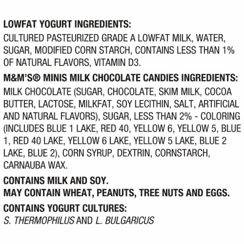 YoCrunch Low Fat Vanilla with M&Ms Yogurt Cup Perspective: top