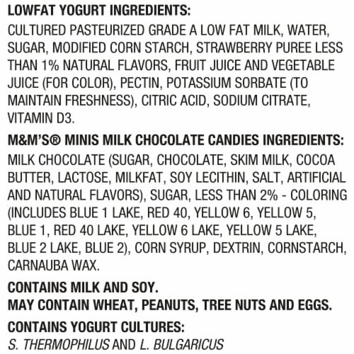 YoCrunch Low Fat Strawberry with M&Ms Cup Perspective: top