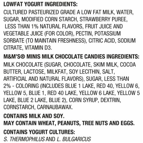 YoCrunch® Strawberry Lowfat Yogurt with M&M Cups Perspective: top