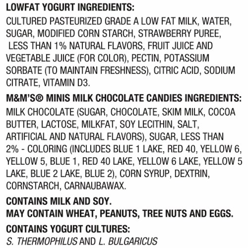 YoCrunch Strawberry Low Fat Yogurt Cups with Mini M&Ms(R) Perspective: top