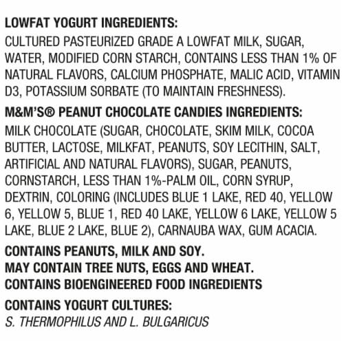 YoCrunch Peanut M&M’s Vanilla Lowfat Yogurt Perspective: top