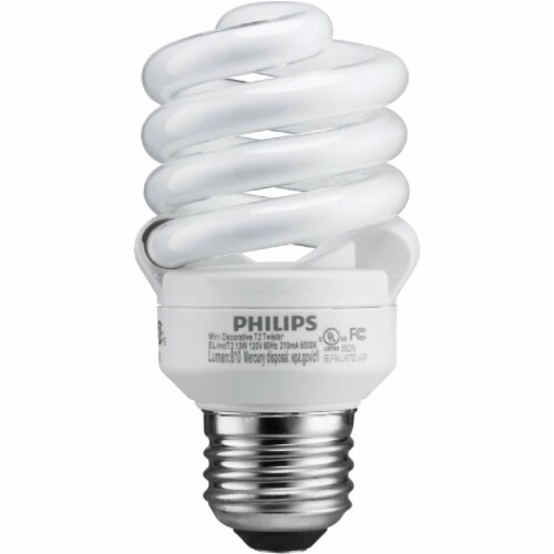 Philips EnergySaver 13-Watt (60-Watt) Medium Base CFL Light Bulbs Perspective: top