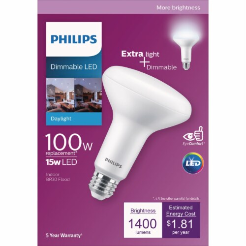 Philips 15 Watt 100 Watt BR30 Flood LED Light Bulb 1 ct Metro Market