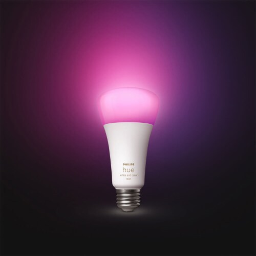 Hue 562982 White and Color Ambiance 100W A21 LED Smart Bulb - Multicolor Perspective: top