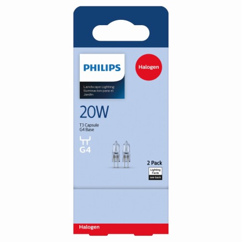 Philips 20-Watt T3 Halogen Dimmable Light Bulb - Soft White (2700K) Perspective: top