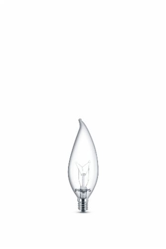 Philips 40-Watt Ba9 Candle Incandescent Dimmable Light Bulb - Soft White (2700K) Perspective: top